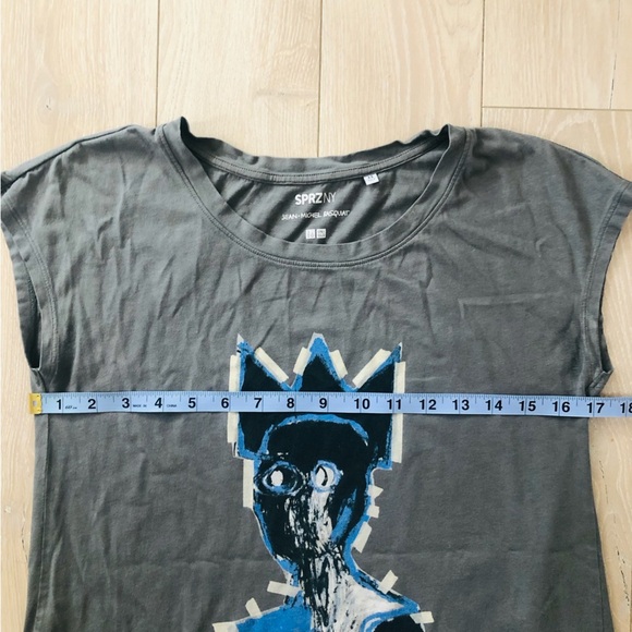 Uniqlo Jean-Michel Basquiat SPRZ NY Graphic Tank Top in Dark Gray Size XS - Picture 8 of 8